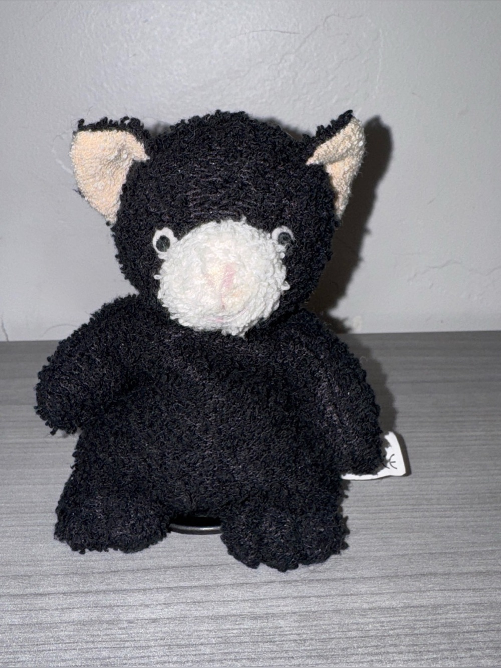 VTG Russ Berrie Home Buddies Black Cat 6” Terry Cloth 1996 #4156 Stuffed Plush